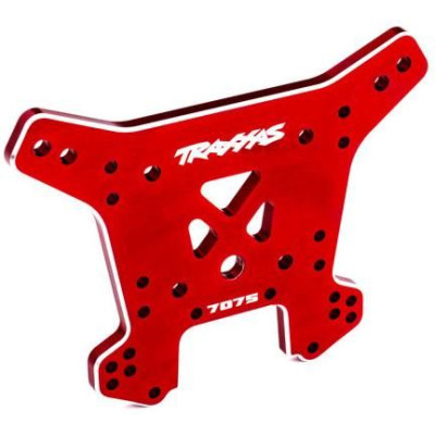 Traxxas vež tlumičů zadní hliníková červeně eloxovaná (pro Sledge)