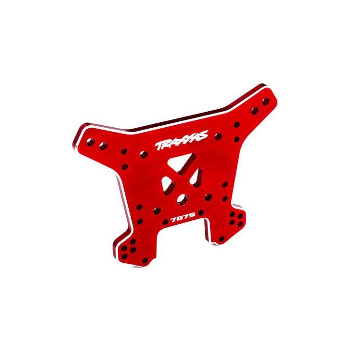 Traxxas vež tlumičů zadní hliníková červeně eloxovaná (pro Sledge)