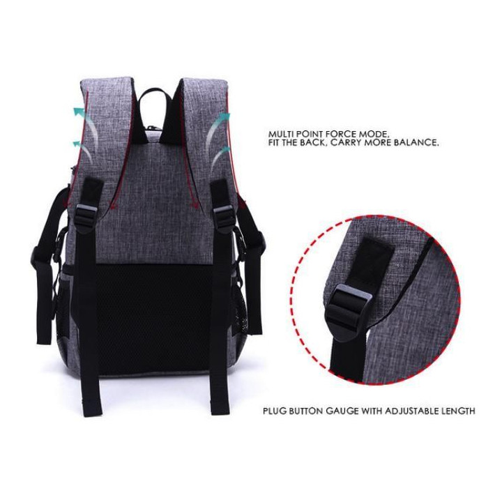 Double-Layer DIY Camera Backpack (Black)