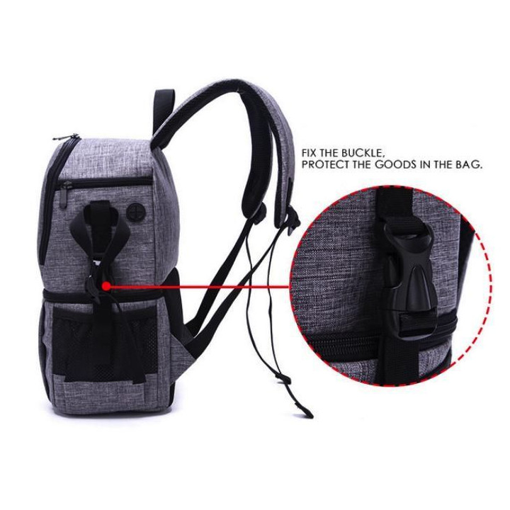 Double-Layer DIY Camera Backpack (Black)
