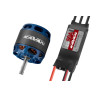 Combo set střídavého elektromotoru s rotačním pláštěm s regulátorem 50A pro modely letadel: větroň 1700g, trenér 1600g, akro 1330g, 3D 1050, KV1000 ot./min na V, napájení Lixx 3-4s, hřídel 5 mm.