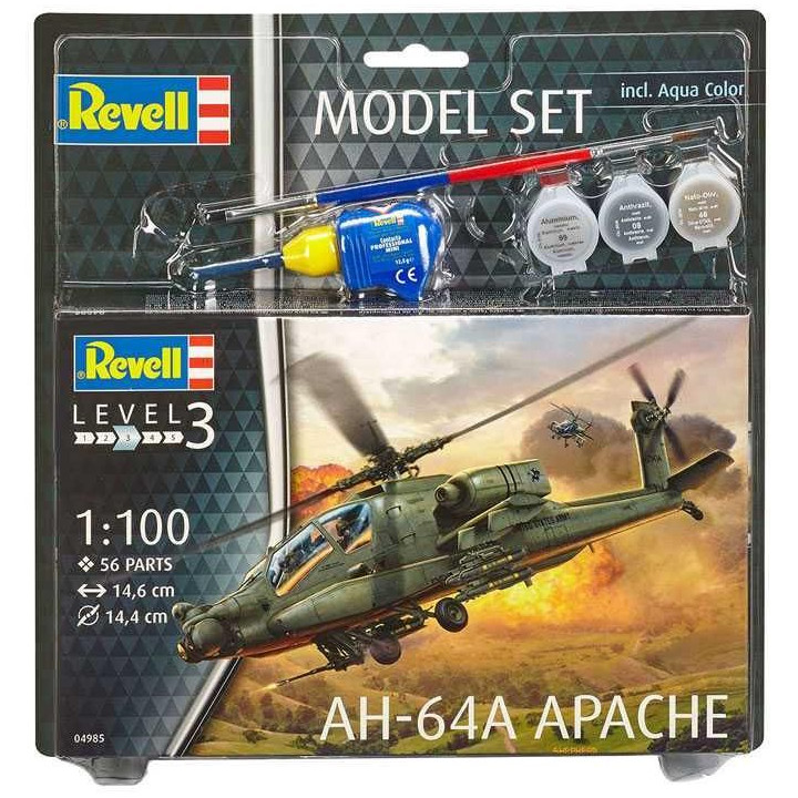 ModelSet vrtulník 64985 -  AH-64A Apache (1:100)