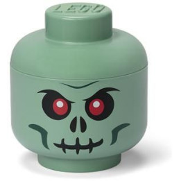 LEGO úložná hlava malá – Skeleton zelený
