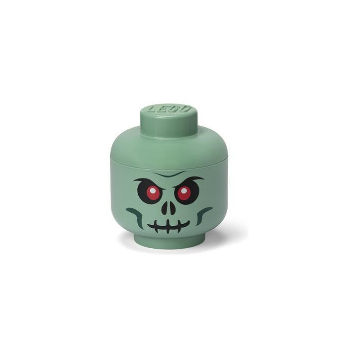 LEGO úložná hlava malá – Skeleton zelený