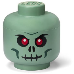 LEGO úložná hlava velká – Skeleton zelený