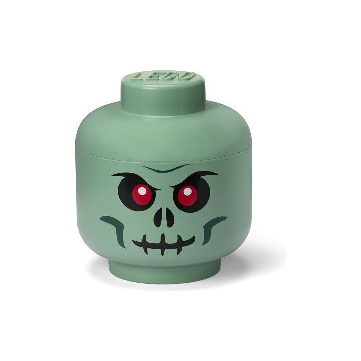 LEGO úložná hlava velká – Skeleton zelený