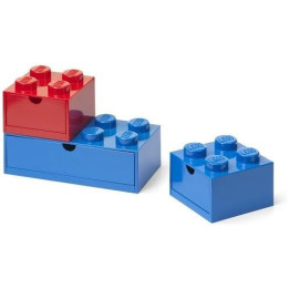 LEGO stolní box se zásuvkou Multi-Pack 3ks, modrá/červená