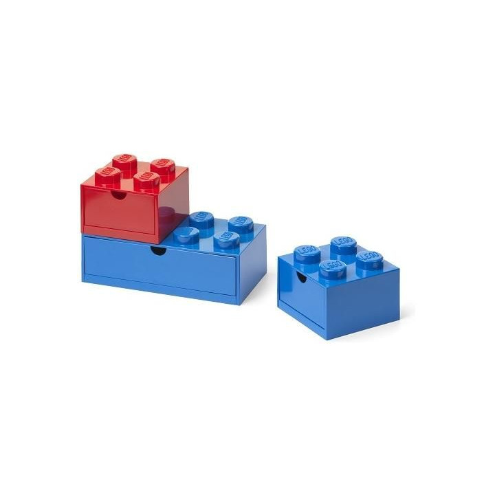 LEGO stolní box se zásuvkou Multi-Pack 3ks, modrá/červená
