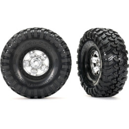 Traxxas kolo 1.9", disk TRX-4 Sport beadlock polomatný chrom, pneu Canyon Trail (2)