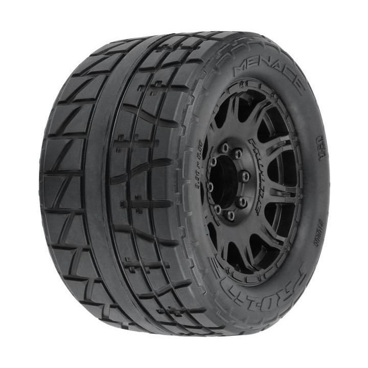Pro-Line kolo 3.8" 1:8, pneu Menace HP BELTE, disk čený H17 (2)