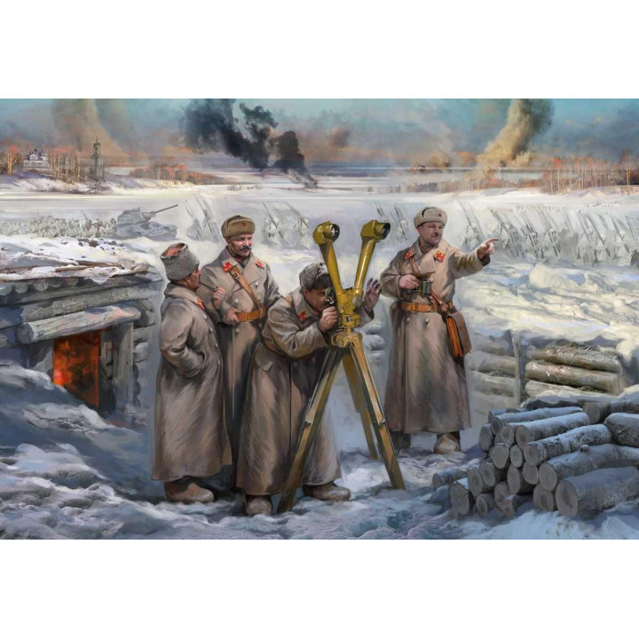 Wargames (WWII) figurky 6231 - Soviet headquarters in winter uniform (1:72)