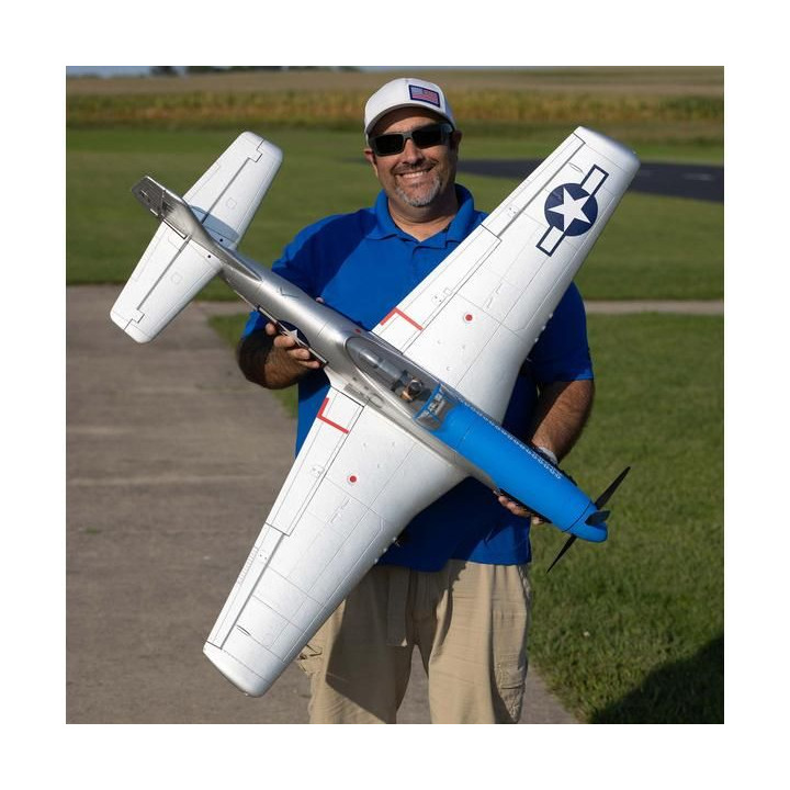 E-flite P-51D Mustang 1.2m SAFE Select BNF Basic