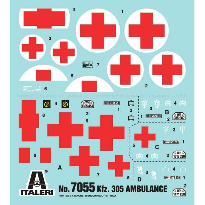 Model Kit military 7055 - Kfz. 305 AMBULANCE (1:72)