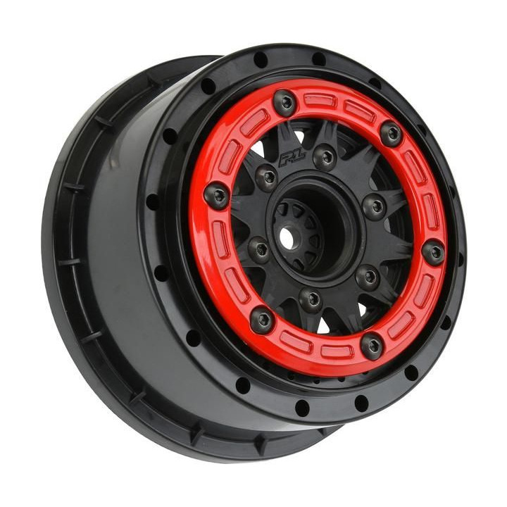 Pro-Line disk 2.2/3.0" Raid bead lock H12/H14 SC červeno-černý (2)