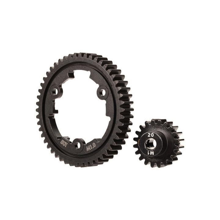 Traxxas čelní ozubené kolo 50T 1.0M široké, pastorek 20T na hřídel 5mm