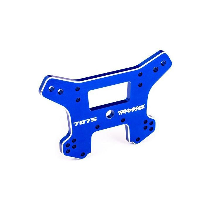Traxxas vež tlumičů zadní hliníková modře eloxovaná (pro Sledge)
