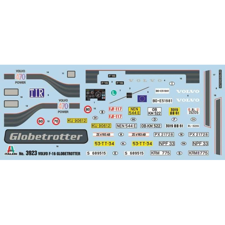 Model Kit truck 3923 - VOLVO F-16 GLOBETROTTER (1:24)