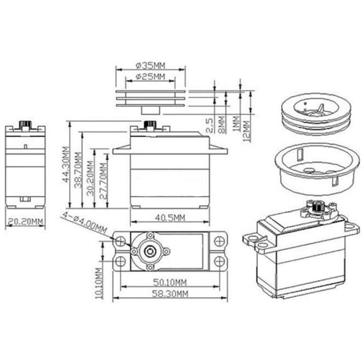 Krick servo plachet Windforce 1406MG digital