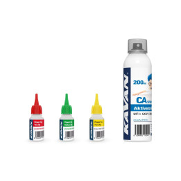 KAVAN CA PACK vteř.lepidlo 3x20g (Ř,S,H) + aktivátor 200ml (EN)