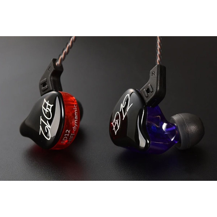 KZ ED12 Sluchátka s mikrofonem (Red/Blue)