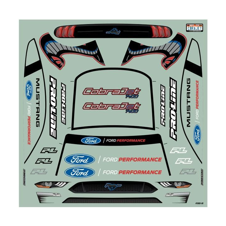 Pro-Line karosérie 1:16 21 Mustang Cobra Jet nenabarvená: Losi Mini Drag