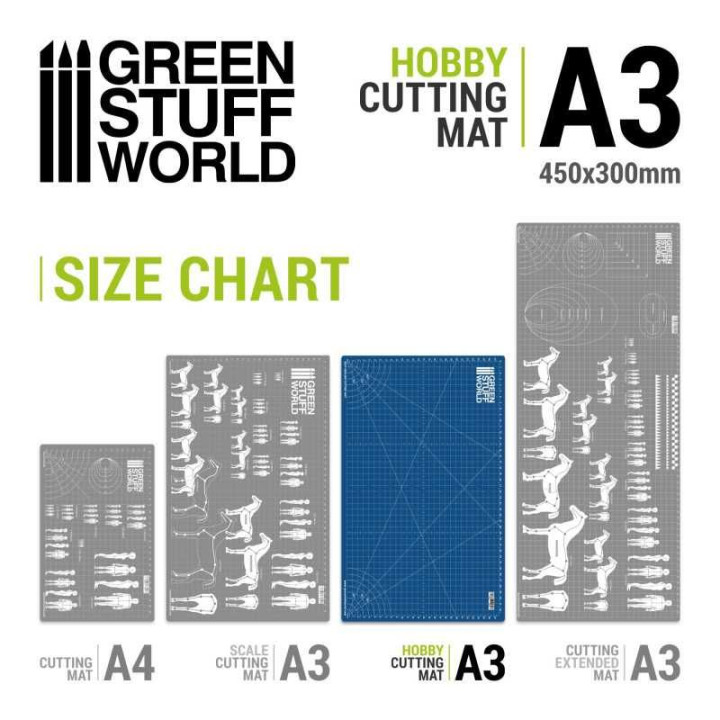 Foldable Cutting Mat - A3 - BLUE / Rezacia podložka A3 - modrá