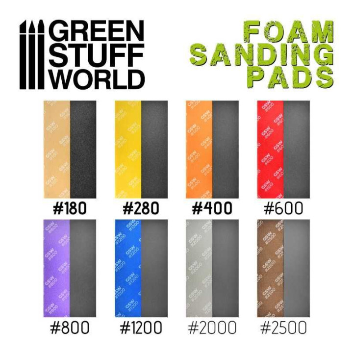 Foam Sanding Pads 180 grit 10pcs/ Penové brúsne podložky 180 10ks