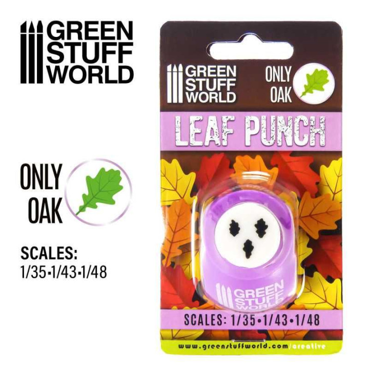 Miniature Leaf Punch LIGHT PURPLE / Oak 1:48 1:43 1:35 