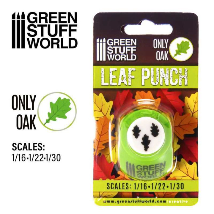 Miniature Leaf Punch LIGHT GREEN / Oak 1:30 1:22 1:16
