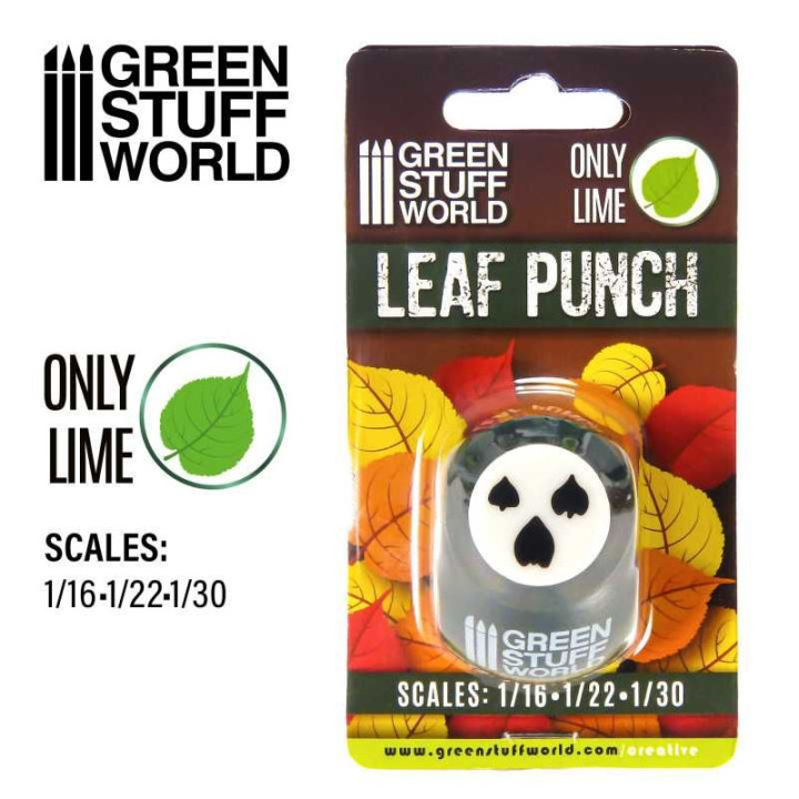 Miniature Leaf Punch DARK GREEN / Lime 1:30 1:22 1:16