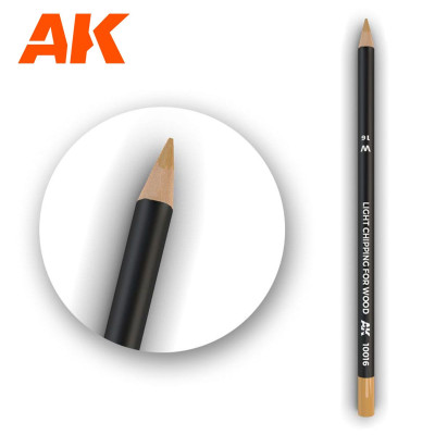 Watercolor Pencil Light Chipping for wood
