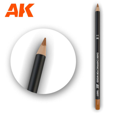 Watercolor Pencil Dark Chipping for wood