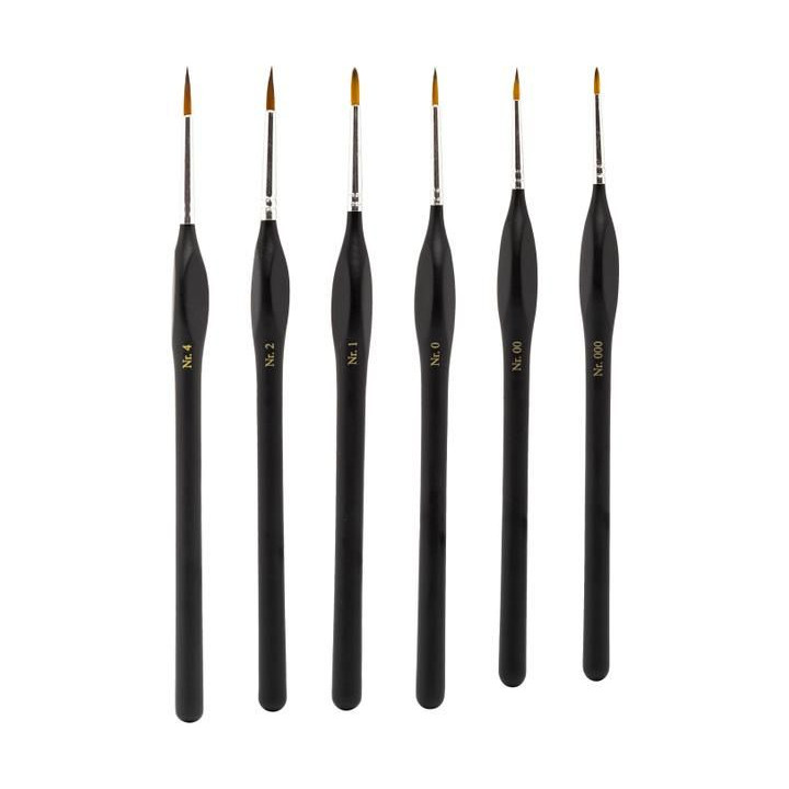 Modelcraft štětec s umělým vlasem (velikosti 000, 00, 0, 1, 2, 4)