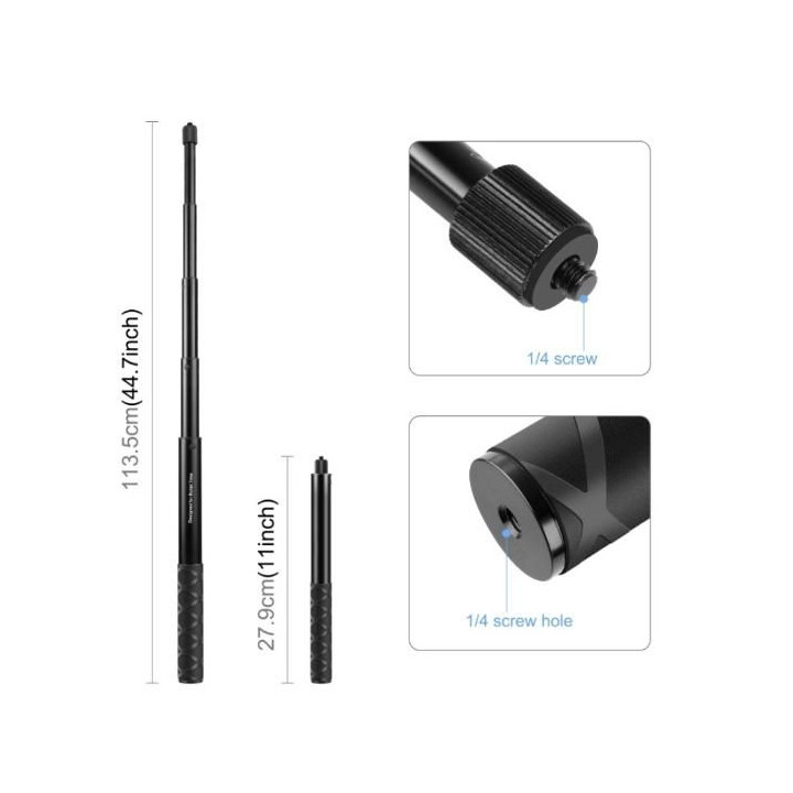 Invisible Selfie Stick for Insta360 X3 / X2 / One RS / GoPro (110cm)