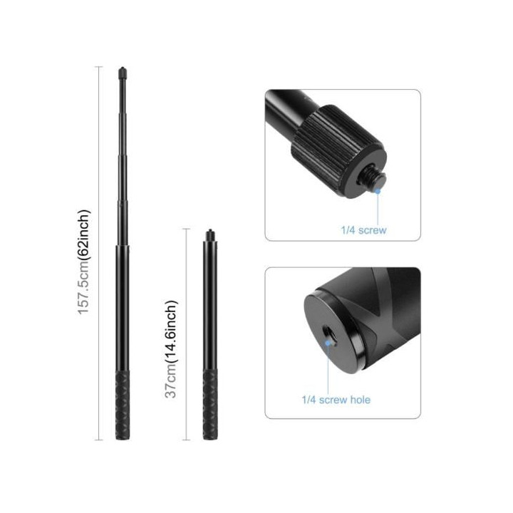 Invisible Selfie Stick for Insta360 X3 / X2 / One RS / GoPro (157cm)