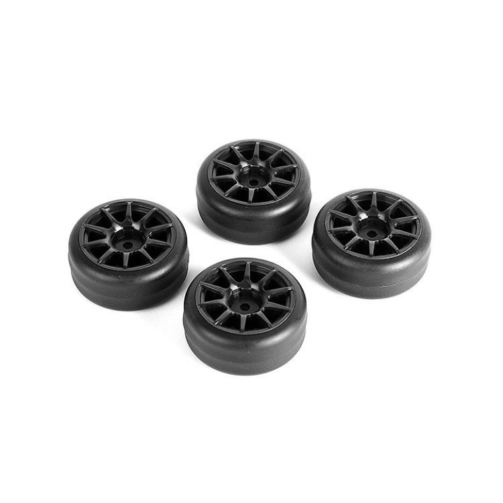 CARTEN nalepené M-Drift gumy na černých 10 papr. diskách +1mm, 4 ks.