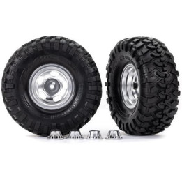 Traxxas kolo 2.2", disk s poklicemi polomatně chromovaný, pneu Canyon Trail (2)