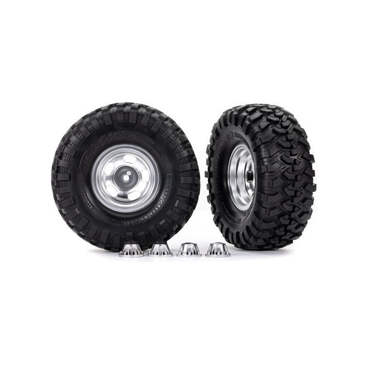 Traxxas kolo 2.2", disk s poklicemi polomatně chromovaný, pneu Canyon Trail (2)