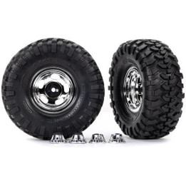 Traxxas kolo 2.2", disk s poklicemi chromovaný, pneu Canyon Trail (2)
