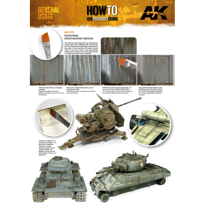 Weathering brush diagonal