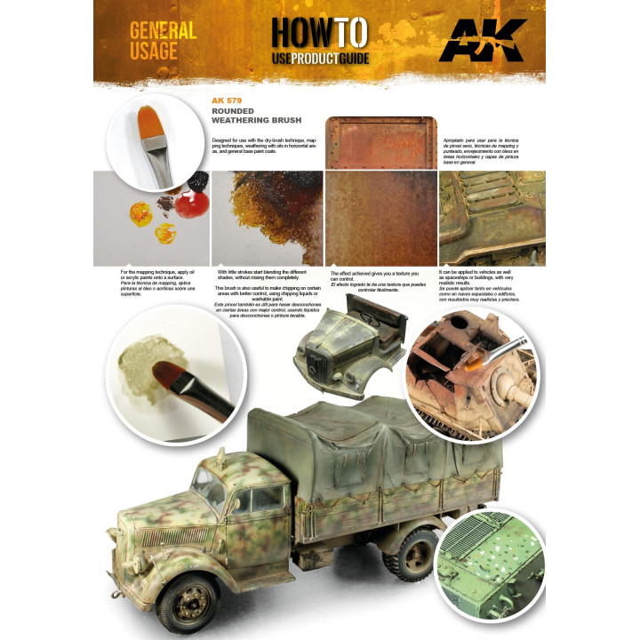 Weathering brush rounded