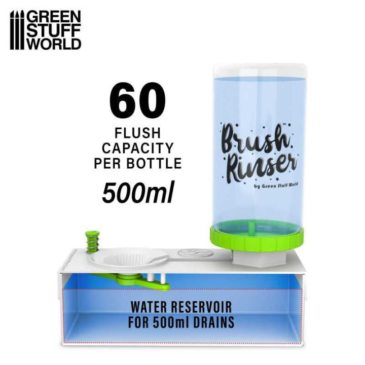 Bottle brush rinser 500ml - Green / Náhradná fľaša 500ml - zelená