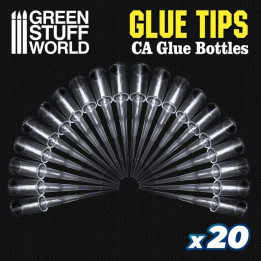 20x Glue Tips for glue bottles / 20x hroty na lepidlo