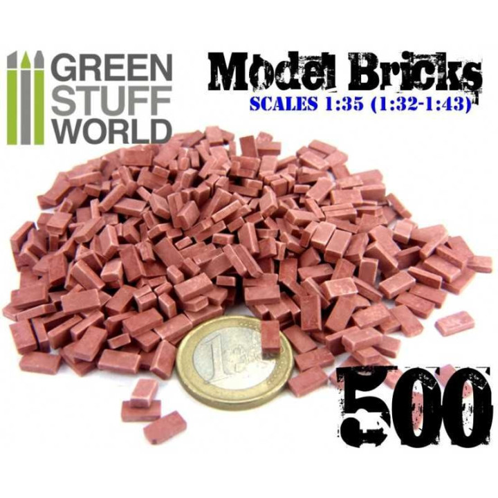 Model Bricks - Red x500 / Modelové tehly - červená x500