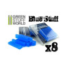 Blue Stuff sticks je nová generácia termo plastového formovacieho materiálu, ktorý sa dá zredukovať na formovateľné podmienky ponorením do horúcej vody počas 3 minút.