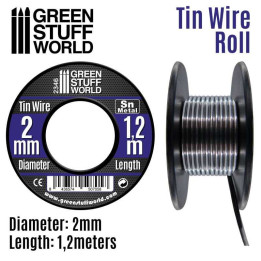 Flexible tin wire roll 2mm / Pružný cínový drôt 2 mm