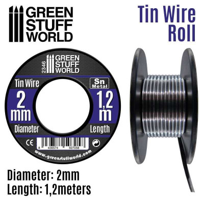 Flexible tin wire roll 2mm / Pružný cínový drôt 2 mm