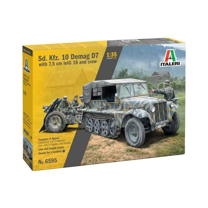 Model Kit military 6595 - Sd. Kfz. 10 Demag with Le. IG18 and Crew (1:35)