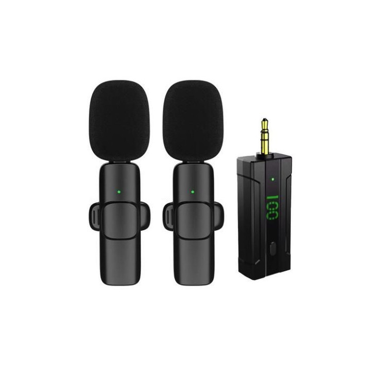 2in1 3.5mm Lavalier Wireless Microphone for Cameras (With Battery)