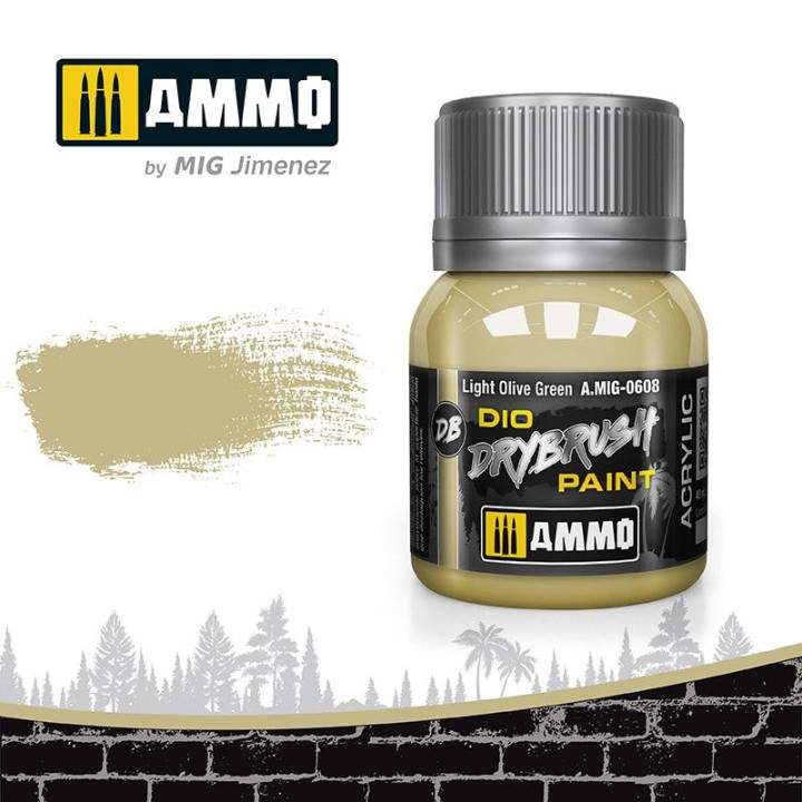 DRYBRUSH Light Olive Green 40ml / A.MIG-0608